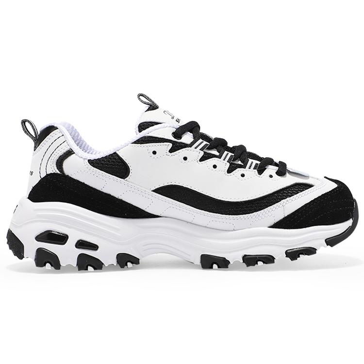 Skechers D'lites Blanc Noir Femme 13148-WBK