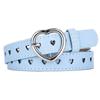 Fashion Heart Buckle Belt for Women Cool Subcultures Hollowed Waist Belt for Teens Girl PU Leather Women Belt Jeans Belt