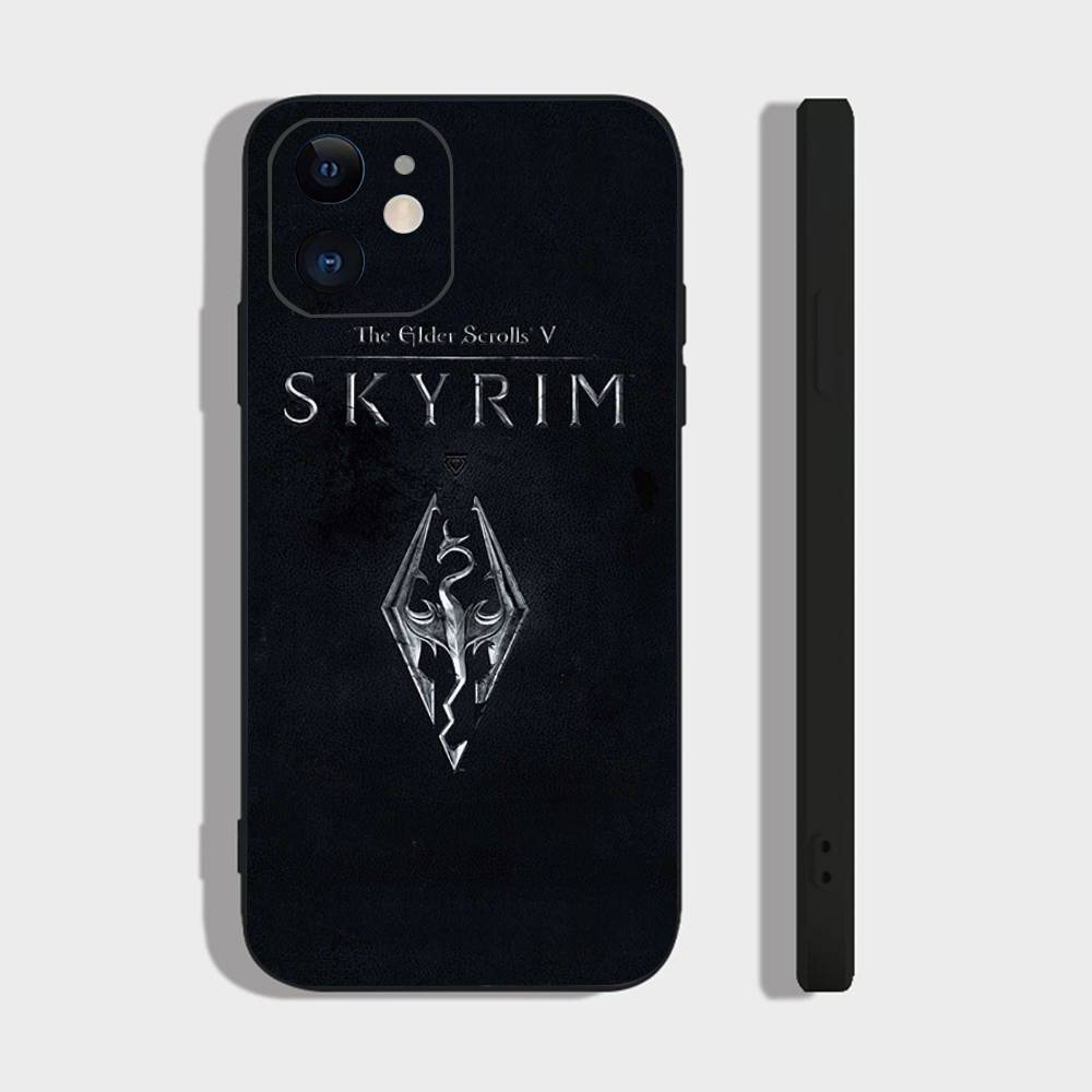 Single Player Game S-Scroll V S-Skyrim Phone Case For IPhone 17 Air 16 15 14 13 Pro Max 11 12 Black Silicone Cover