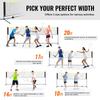 Badminton Net, Height Adjustable Volleyball Net, 20ft Wide Foldable Pickleball Net, Portable Tennis Net Set with Poles, Stand, Bag, Rackets, Nylon