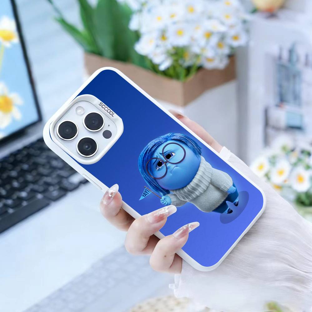 Adventure Anime Inside Out Phone Case For iPhone 16,15,14,13,12,17,Pro,MAX White Matte Shockproof Cover