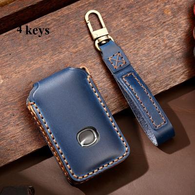 Housse de clé en cuir premium pour clés de voiture Mazda nouvelle génération Porte-clés Pochette Étui Protecteur pour Mazda 3 CX5 CX30
