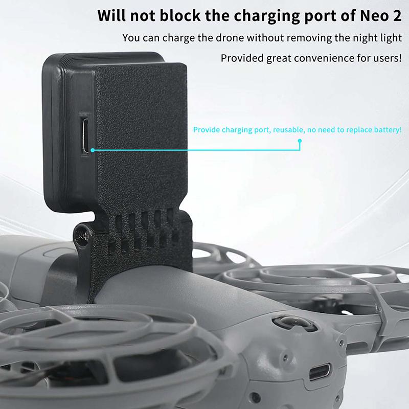 For Neo 2 Led Night Flight Light Drone Navigation Searchlight Drone Rechargeable Flying Lamp Drone Lighting Accessories