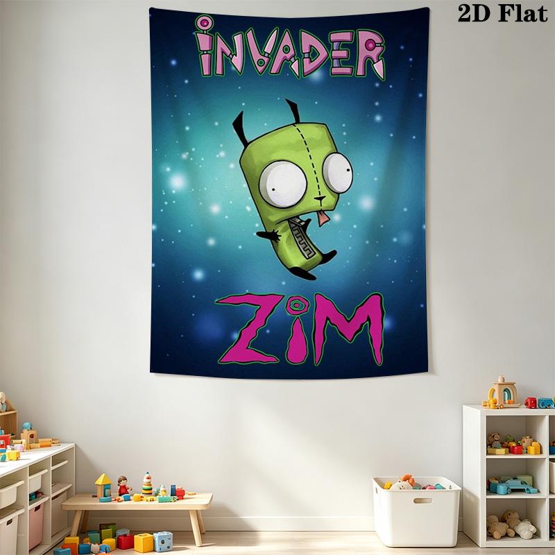 Invader Zim Pattern Home Decor Tapestry, Wall Hanging, Decorative RV Wall Cloth.ZGT0914051