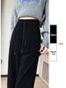 2025 Women's High-Waisted Velvet Pants - European Cotton, Loose Straight-Leg, Autumn/Winter Fashion