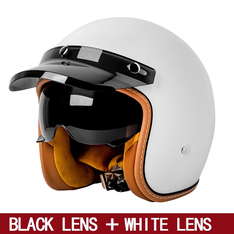 2024 Motorcycle Helmet Female Motorcycle Electric Car with Lens 3/4 Half Helmet Riding Men Commuting All Seasons
