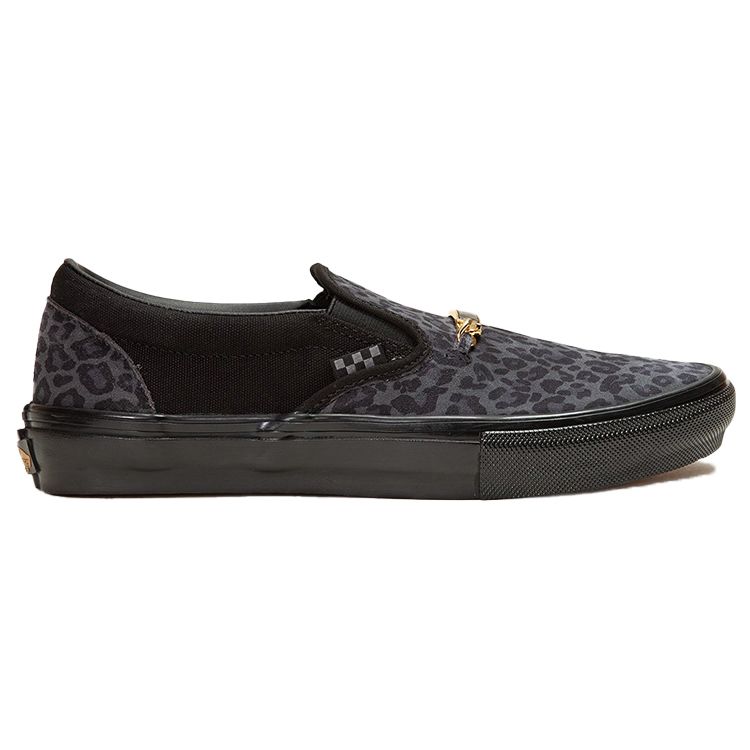 Cher Strauberry x Vans Skate Slip-On Cheetah Unisexové tenisky Černá VN0A5FCA9CY