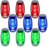 9-Pack Security Lights, Bicycle High Visibility Strobe Lights, (Red/Blue/Green)