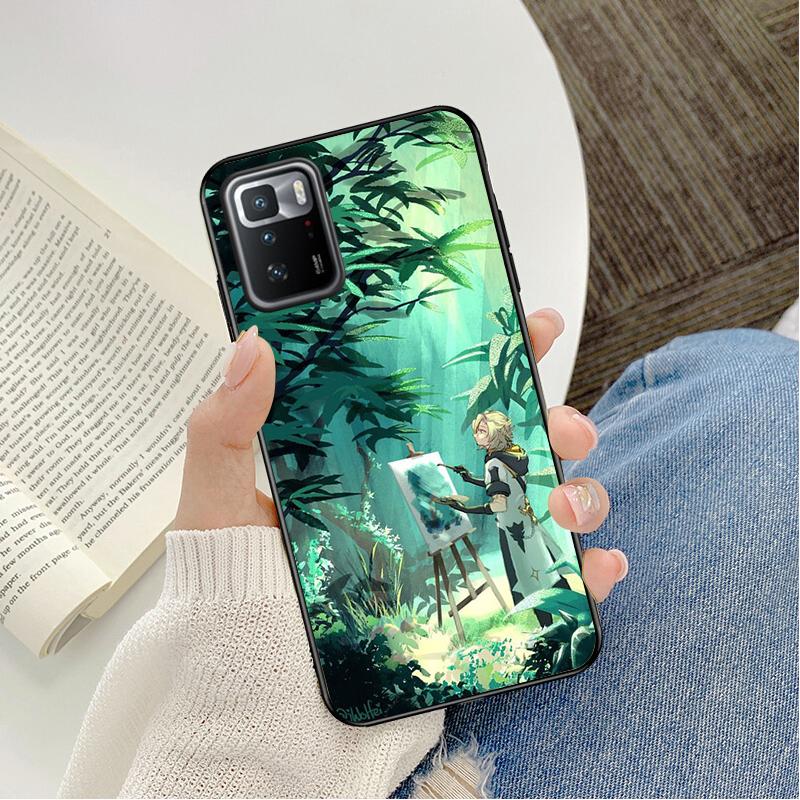 Phone Case For Xiaomi Redmi Note 11 10 Pro Note 8 Pro 9Pro Note9 9S 10S 9T Redmi 10 9C 9A Genshin Impact Game Yan Fei Case