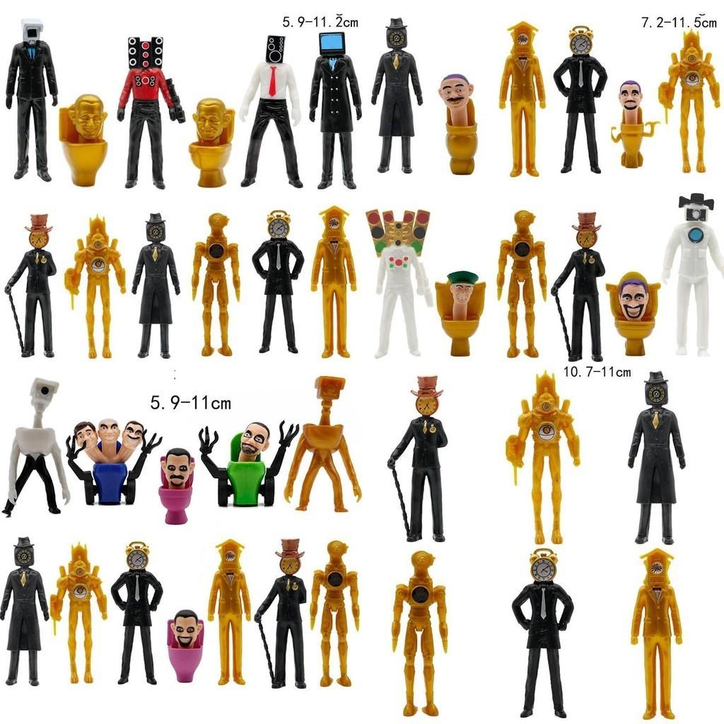 Hot Selling Toilet Man Vs Clock Man Handmade Model Toy For Children Gift Bag Packed Plastic Material Various Characters Figurine