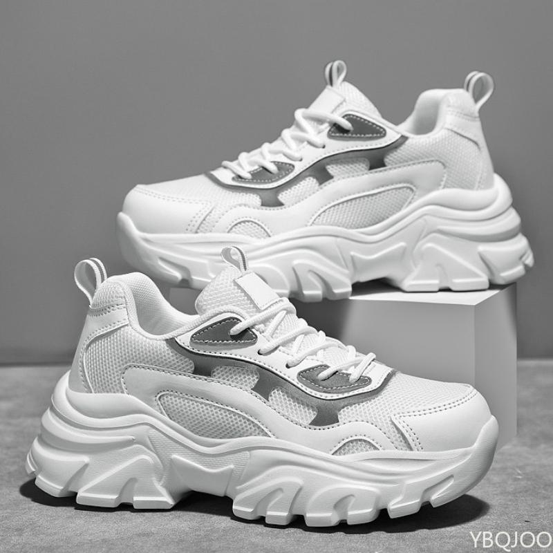 Fashion Four season mesh women's sports leisure fashionable thick soled women's shoes breathable wear-resistant non slip shoes