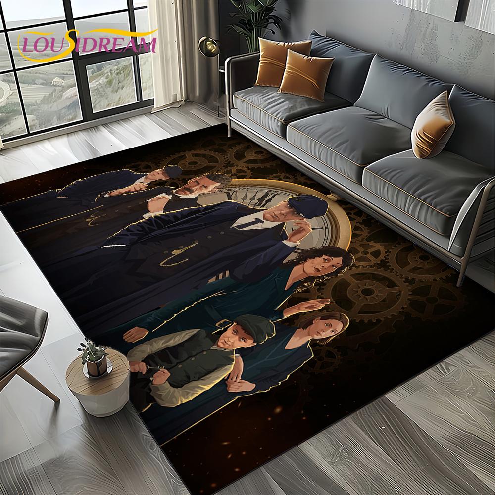 

2025 New Tommy Shelby P-Peaky B-Blinders Carpet Rug for Bedroom Living Room Home Sofa Decoration,kids Play Decor Floor Mat Gift 40x60cm( 15x23in )