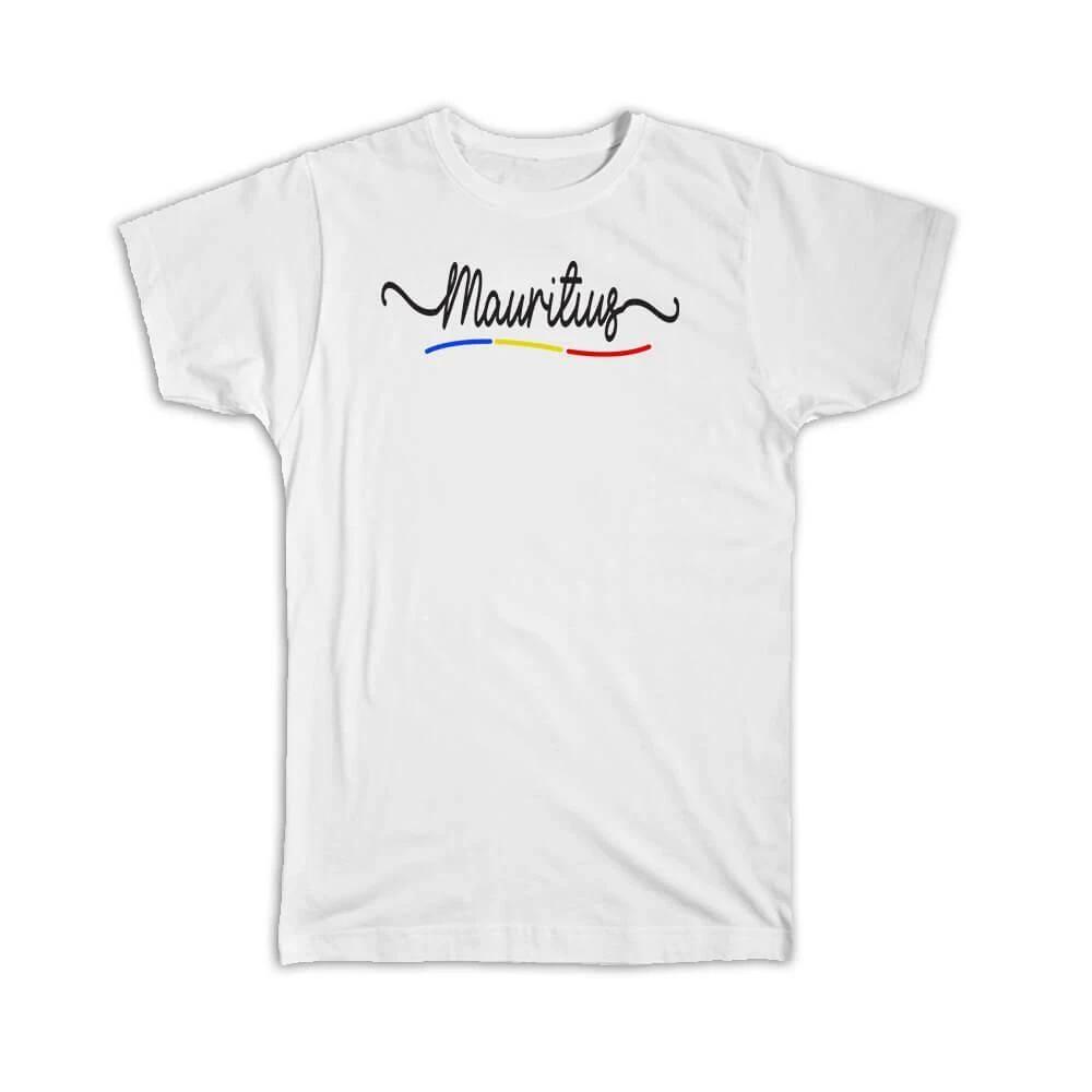 

Gift T-Shirt : Mauritius Flag Colors Mauritian Travel Expat Country Minimalist 3XL