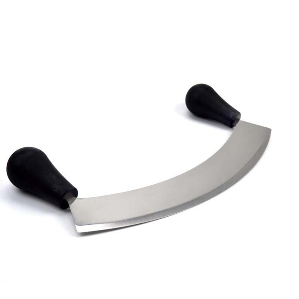 Pizza Rocker Knives Stainless Steel Cutter Double Handle Kitchen Tool for Home