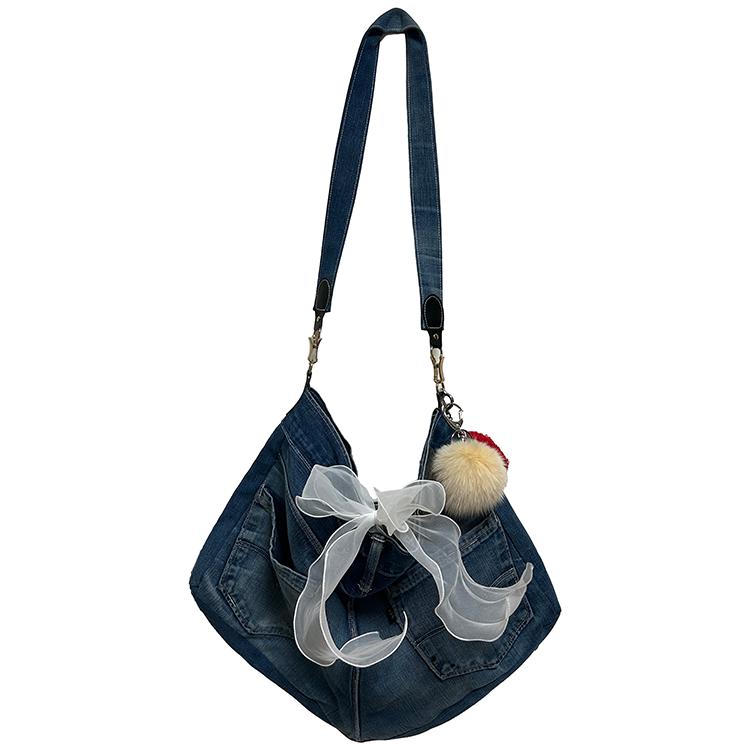 La Maison De Dodo Re:Black Denim Shoulder Bag (Blue Denim)