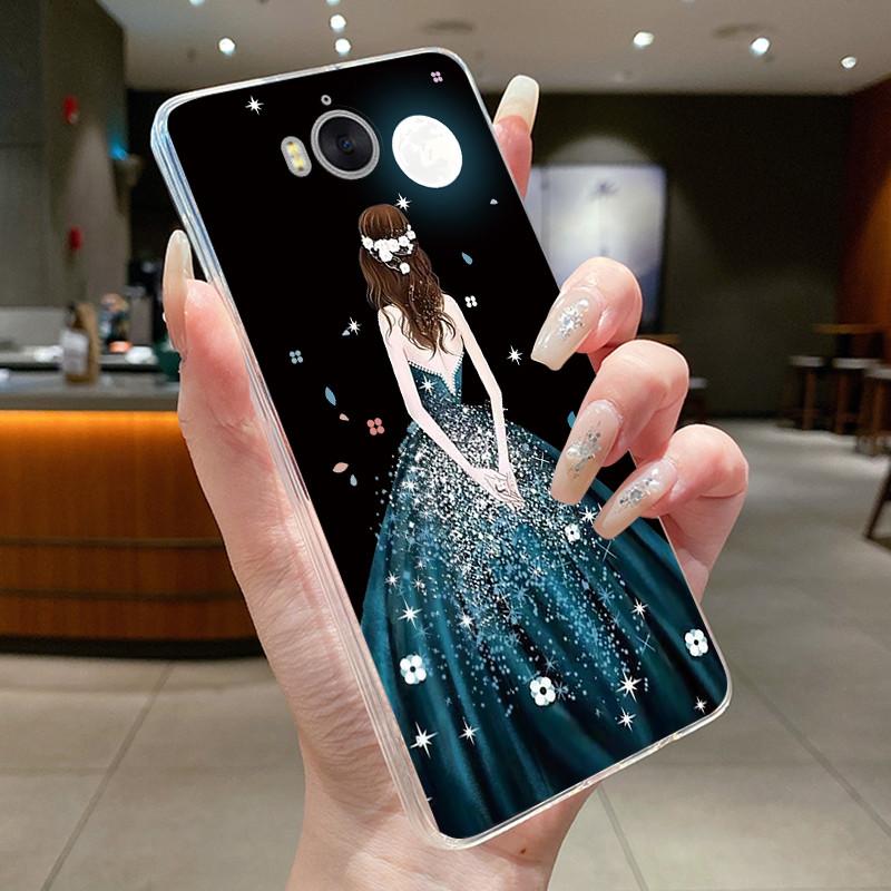 Phone Case For Huawei Y5 2017 / Y6 2017 / Honor Play 6 Funda Butterfly Bow Protective Casing Transparent Soft Silicone TPU Cover