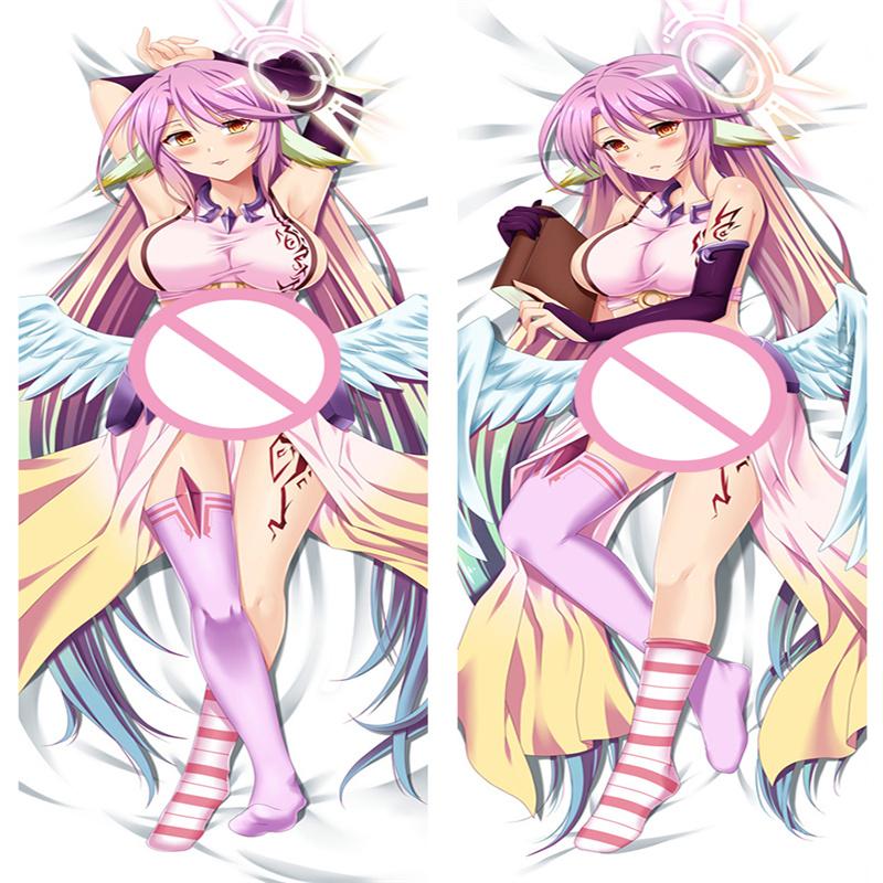 

60x180 см «Нет игры, нет жизни», наволочка с рисунком «Дакимакура», Jibril Galgame, постельные принадлежности с персонажами, наволочки, отаку, обнимающая наволочка для тела