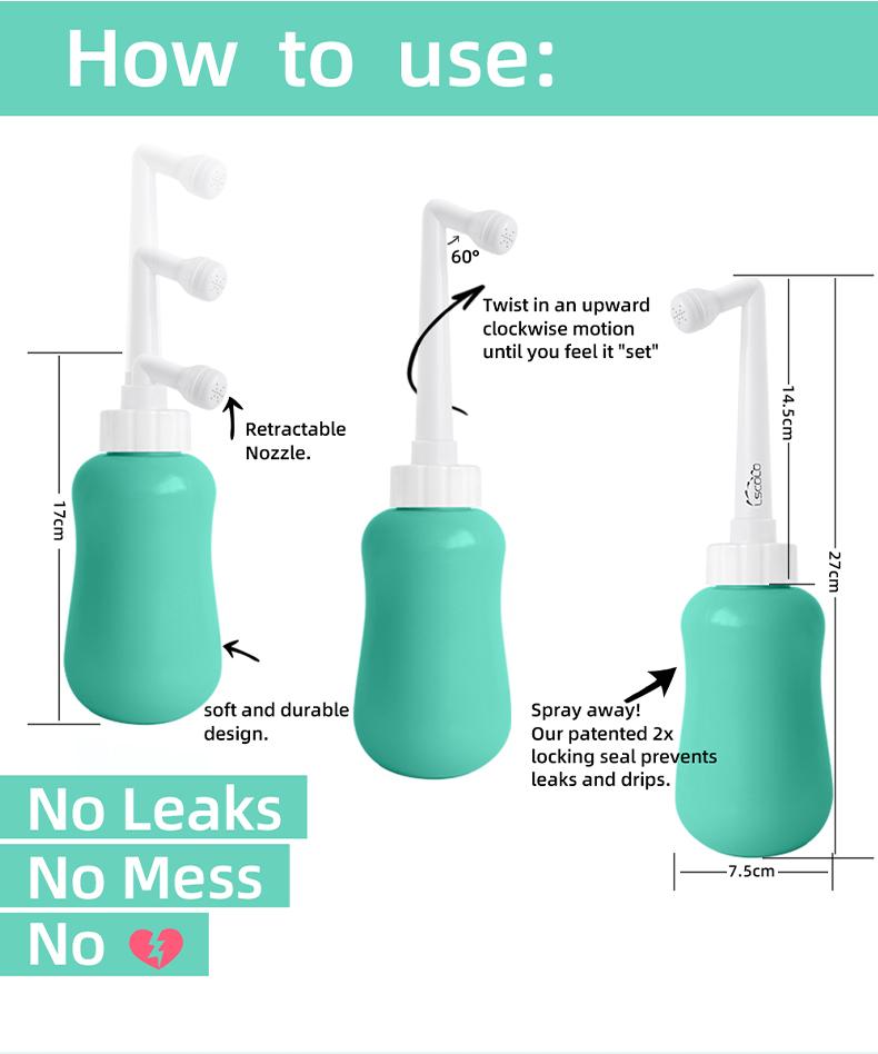 Beauty Shaped Bidet Portable Peri Bottle Plastic Bidet Sprayer Toilet Bidet