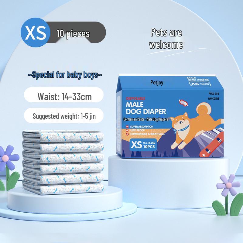 Pet Joy Disposable Dog Diapers - Color-Changing Sanitary Pants for Female and Male Dogs