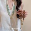 Bohemian Glass Beaded Tassel Sweater Chain Necklace - Retro Holiday Style for Women