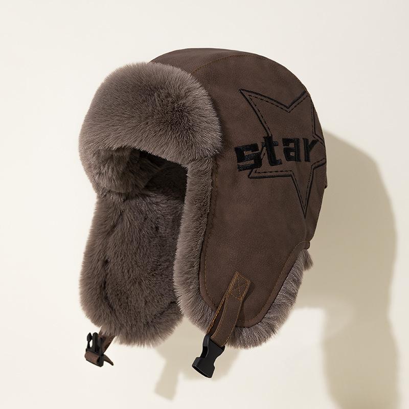 Lei Feng Cap Men's Fall and Winter Cycling Wind and Cold Thickened Ear Protection Outdoor Warm Cotton Cap Female