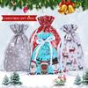 5PCS Santa Claus Christmas Sacks Cookies Storage Christmas Candy Bags Drawstring Bags Baking Packaging Xmas Supplies