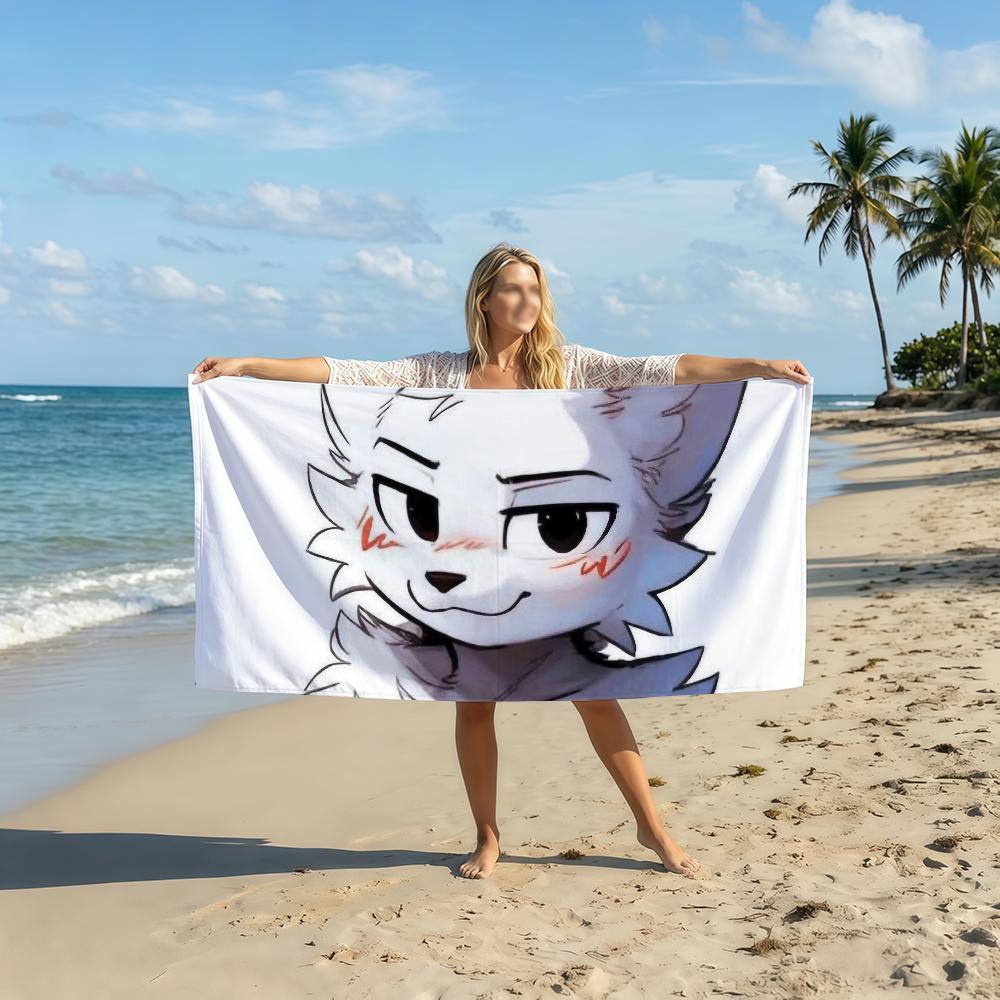 Cartoon Boykisser SillyCat Towel Soft Pool Gift For Travel Gym Shower Camping Quick Dry Sports Beach Towel