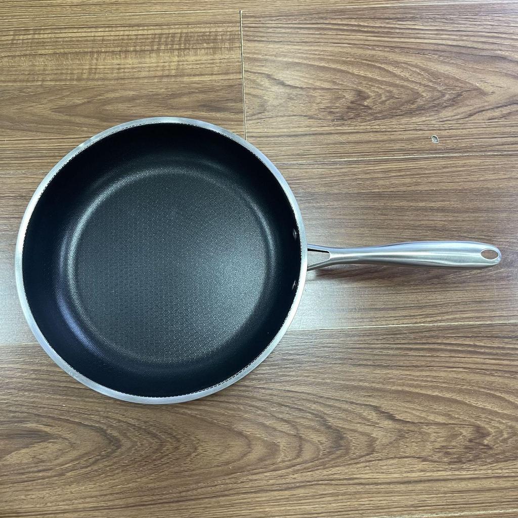 Stainless Steel Non-Stick Honeycomb Frying Pan for Omelettes and Steaks