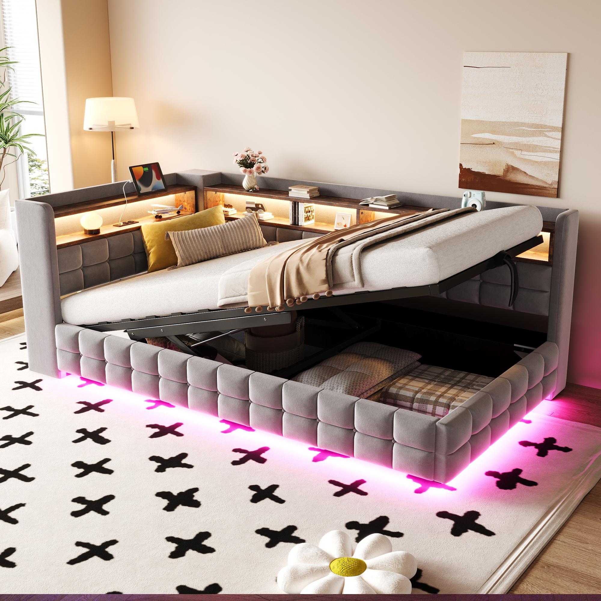 Multifunctional Upholstered Bed 90 × 200