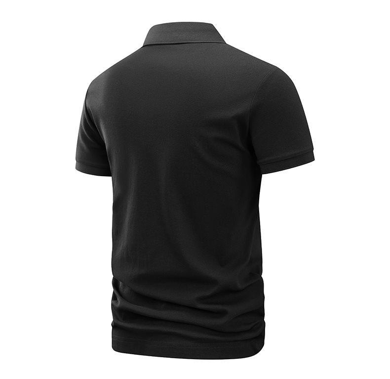 Summer 2026 Men's Short Sleeve Solid Polo Shirt: Simple Business Casual Lapel T-shirt