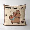 Cute Kapibara Capybara Cartoon Two-dimensional Pillowcase Children's Bedroom Sofa Cushion Cover Nap Pillow Cover