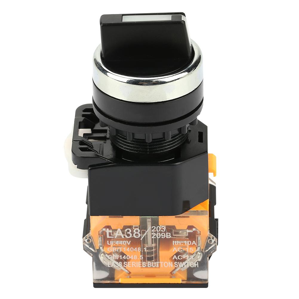 22mm 2 Position Selbstrückstellender Wahlschalter Momentaner Drehschalter LA38?11X22