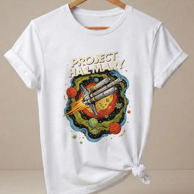 Amaze Rocket Rocky TShirt Unisex Printed Shortsleeve Tshirt Project Hail Mary Inspired Sci Fi Tee Unisex Book Lover Clothes