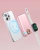 Innostyle Powerduo 2In1 Fast Induction Powerbank For Magsafe Watch 10000Mah Pink