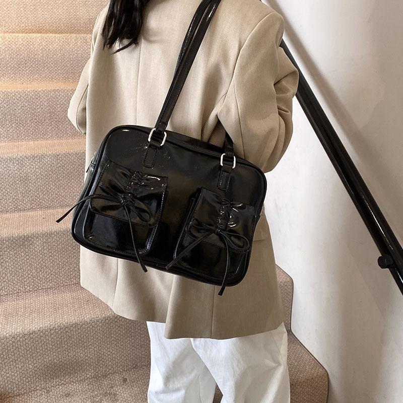 Retro high-end portable small square bag women's bag 2025 new simple commuter bag casual backpack