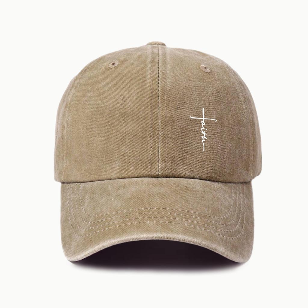 Retro Washed Water-resistant Men's and Women's Universal Cross-print Baseball Cap - Soft, Breathable, Adjustable Dad Hat