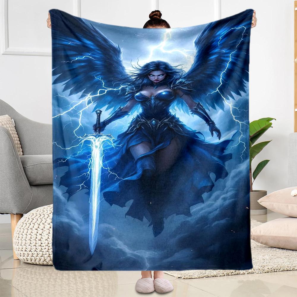 Gothic Style Blanket Soft & Cozy Perfect for Bed Office Chair Seaside for All Seasons Digital Print Best Holiday Gift for Friends Family