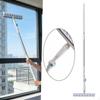 Window Cleaner,Glass Squeegee Glass Wiper Rotatable Head with Extension Pole Scrubber for Outdoor