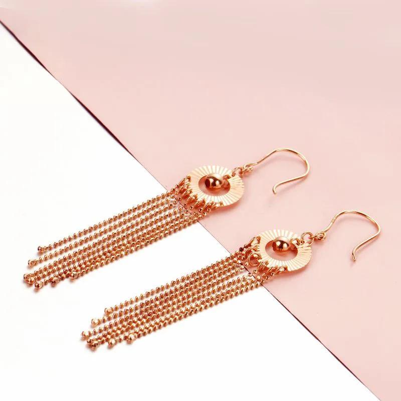 Orecchini con nappa e perline rotonde, stile lucido e delicato, per donna, orecchini squisiti eleganti, alla moda, fidanzamento, Zircone, regalo