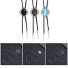 1pc/3PCS Bolo Tie for Male Western Cowboy Style Necktie with Gemstones Buckle Ornaments Masquerades Costume Supply