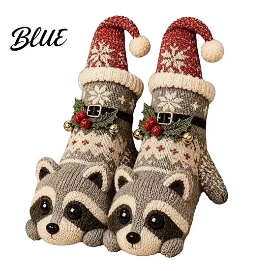 Large Hanging Gift Bags for Christmas 3D Knit Animal Stockings Rudolph Reindeer Highland Cow Fox And Personalized Xmas Holders Family Polar