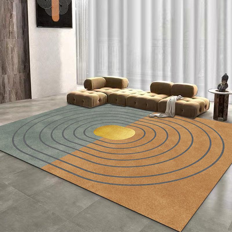 

Nordic Orange Geometric Sofa Living Room Carpet Home Decor Carpets for Bed Room Large Lounge Rug Soft Absorbent Bath Mat Doormat 60*90cm
