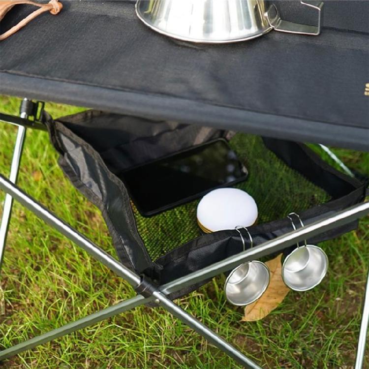 Folding Table Storage Pouch Bag Picnic Storage Basket Hanging Mesh Pouch Camping