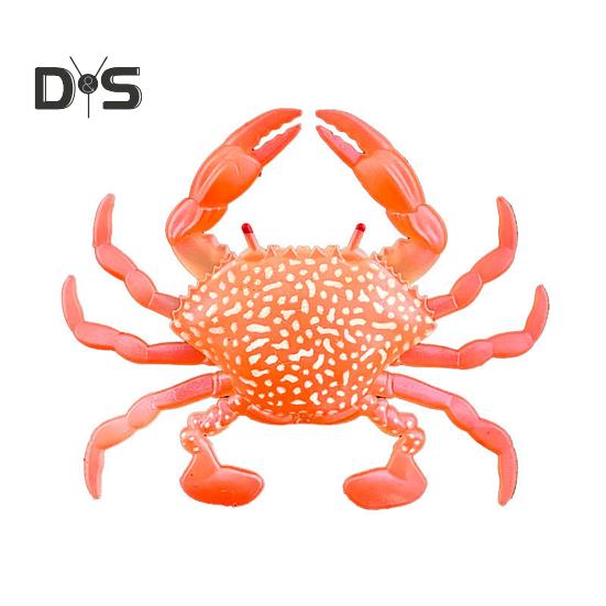 2Pcs 8CM/10G Soft Crab Lure Floating Bionic Crab Bait Colorful TPR Artificial Bait Saltwater Freshwater Fishing Accessories
