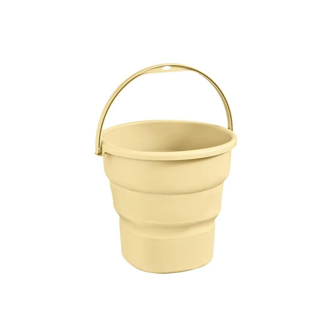 

Collapsible Fishing Bucket Plastic Foot Soaking Bucket Durable Folding Bucket Beach жёлтый