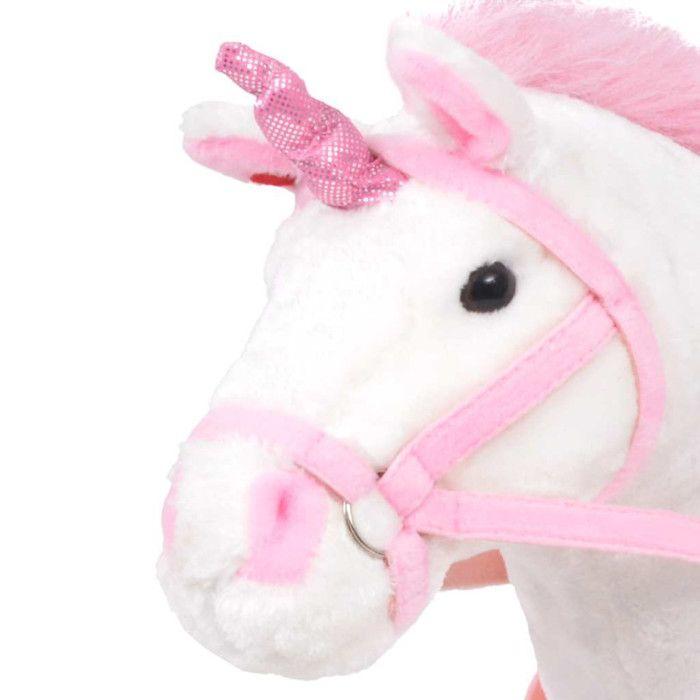 VidaXL Plush Toy Unicorn White and Pink XXL 91328