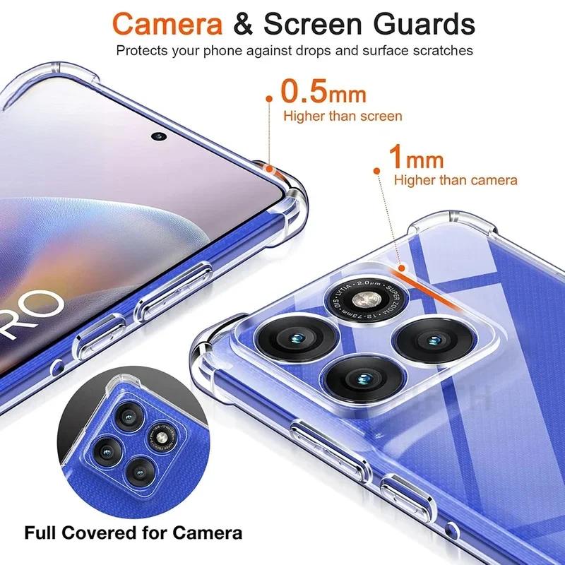 For Motorola Edge 50Neo 50 Neo S50 S 50 Edge50Neo MotoS50 Airbag Clear Silicone Soft Case Back Cover Protective Shell Carcase