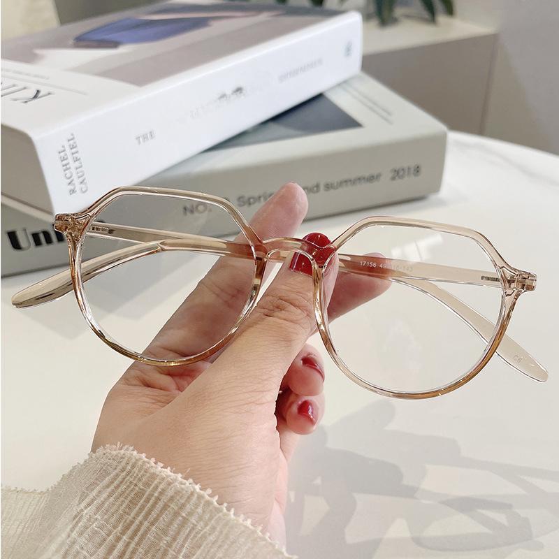 Glasses Frame TR90 Big Face Thin Glasses Frame Women Can Be Equipped with Myopia Special-shaped Glasses Frame Anti-blue Light