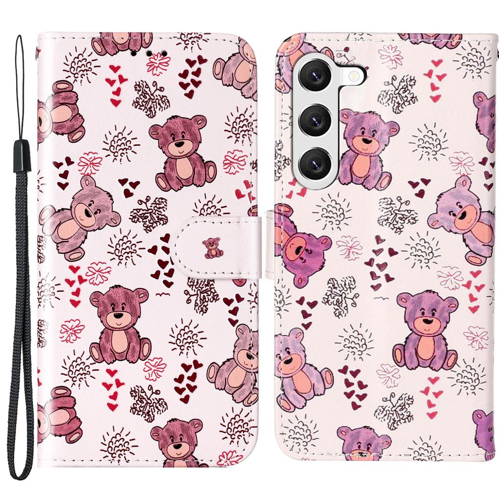 For Samsung Galaxy S24 Cover Pattern Printing Leather Wallet Flip Stand Phone Case