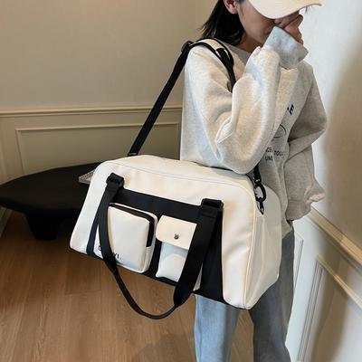 New Simple Short Travel Bag Crossbody Large Capacity Sports Yoga Swimming Gym Bag Luggage Storage Tote Bag